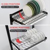 Hanging Dish Drying Rack, Wall Mounted Dish Rack Kitchen, 2