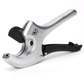 iCrimp Adjustable PVC Pipe Cutter Cuts up to 2-1/2", Heavy-Duty Aluminum Ratchet Pipe Cutter Tool, One-hand Operation Tube Cutter, PEX Cutting Tool for PEX, PVC, PPR Platic Hose and Plumbing Pipe