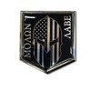 Molon Labe Domed Chrome Emblem Metallic 3D Sticker 2"x 2.25"