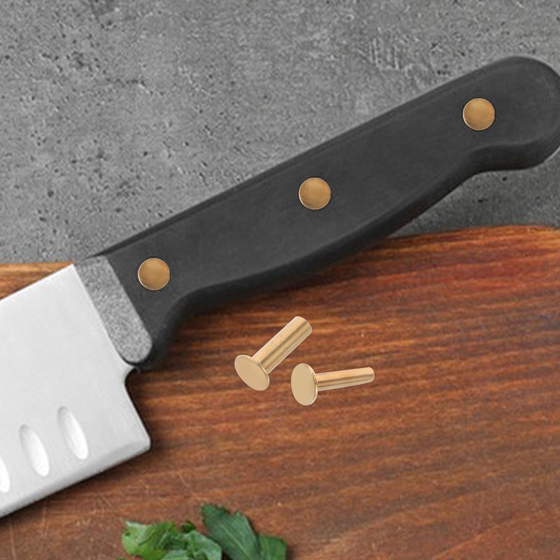 SHINEOFI 4 Pairs Cutlery Rivets, Stainless Steel Handle Rivets, Kitchen