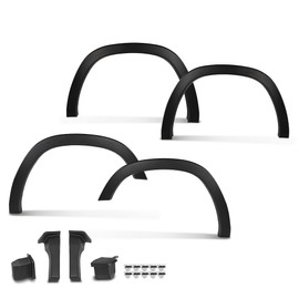 PIT66 Fender Flares 4PCS Compatible with Dodge Ram 1500 2019-2024, Not Fit 1500 Classic & Rebel & TRX Models Smooth Matte Black