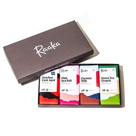 Raaka Chocolate Library Gift Box with Photo Booklet, Gourmet Bean-to-Bar Dark Chocolate, Organic, Vegan, Transparent Trade, Soy Free, Gluten Free, Kosher, Eight 1.08 oz Bars