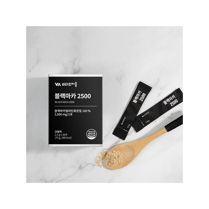Vitamin Village 페루산 블랙마카 2500 순수젤라틴화 4박스 총120포 Peruvian Black