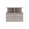 Tuhome Adele Floating Nightstand with Drawer and Open Storage Shelves-