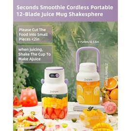 ZHENMI Portable Blender - On-the-Go Smoothie Maker