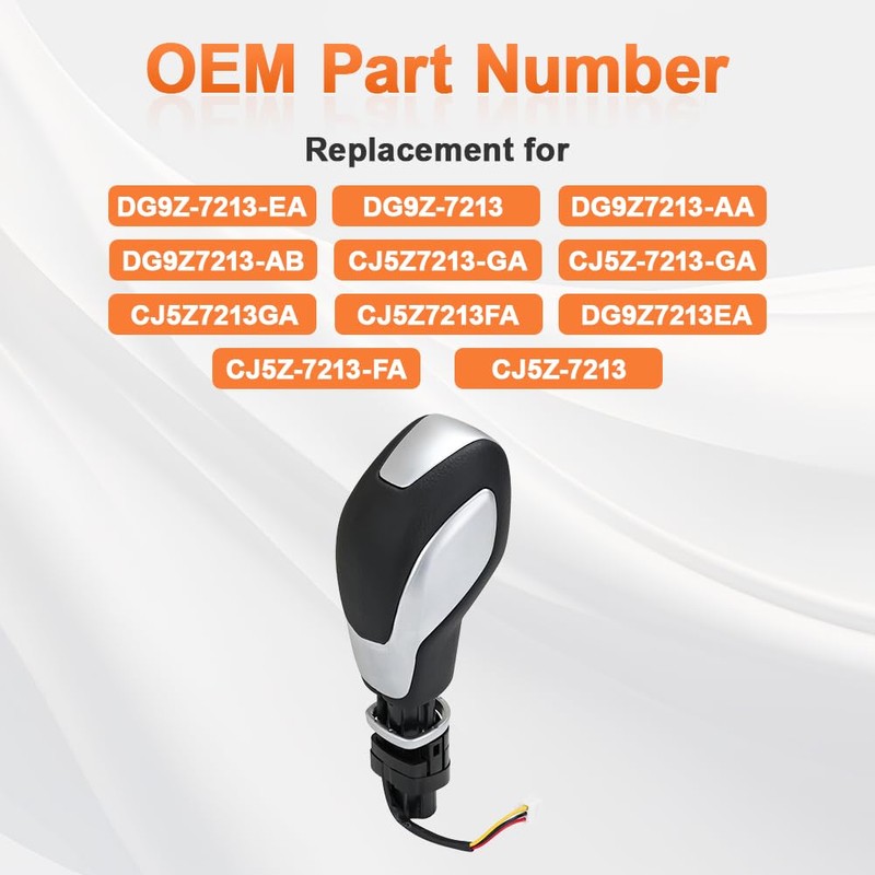 QCESEV Automatic Gear Shift Knob Handle with Button Compatible with