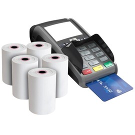 iSOUL 57 x 40mm Till roll, Card Machine Paper Rolls, 5 Pack POS, PDQ Rolls, Thermal Receipt Printer Rolls for Credit Card Machine Rolls, EPOS Compatible with Clover Flex Verifone Ingenico Paypoint