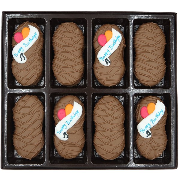 Philadelphia Candies Milk Chocolate Covered Nutter Butter® Cookies, Happy Birthday Gift Net Wt 8 oz