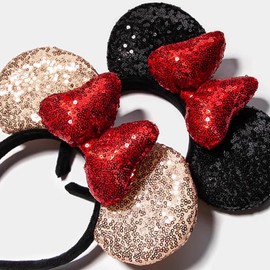 Mouse Ears Headband Cute Bow Headbands for Women Girls Mouse Ears Costume Accessories Decoration Party Hair Hoop (20, one size)