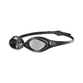 arena Spider Anti-Fog Schwimmbrille Unisex für Erwachsene, Schwimmbrille mit UV-Schutz, Selbstjustierender Nasensteg, Hypoallergene Silikon Dichtungen, Schwarz (Smoke-Black-Black)