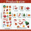UPINS Christmas Stickers for Kids, 12 Sheets Holiday Stickers 3D