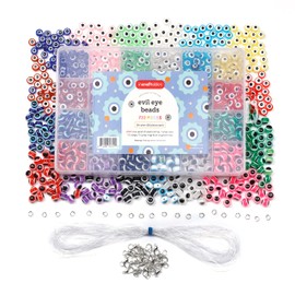 Incraftables Evil Eye Beads for Jewelry Making (24 Colors). Best Evil Eye Bracelets kit (720pcs). Round Evil Eye Glass Beads for DIY Charms & Necklace with Elastic String & Clasps