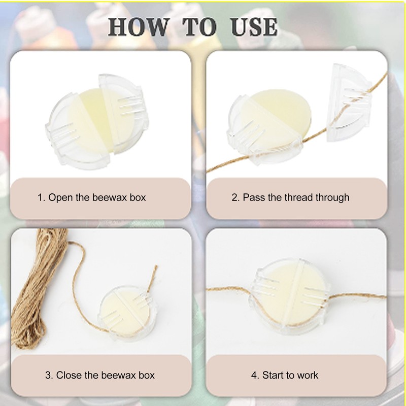 6Pcs Thread Wax Box Packed Odourless Durable Smoothing Multi Purpose