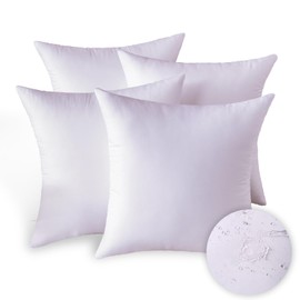 MCWPHLS 20x20 Outdoor Pillow Inserts – Set of 4, Waterproof Square Throw Pillow Inserts, Soft Polyester Fill, Extra Fluffy and Supportive – Perfect for Large Sofas, Beds, and Living Room Decor
