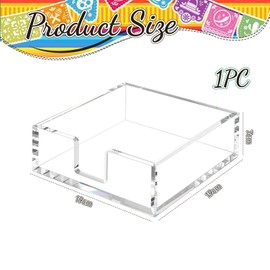 GlamRays Acrylic Napkin Holder Transparent Square Table Napkin Dispenser Cocktail Napkin Holder Guest Towel Storage for Kitchen Dining Table Bathroom Bar Party Wedding 19
