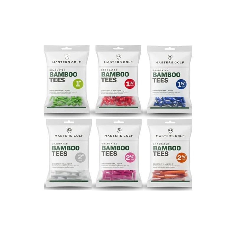 Masters Graduated Bamboo Golf Tees (Pink 2 1/4")