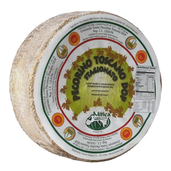 Pecorino Toscano Stagionato DOP Cheese Aged 120 days 5 pound