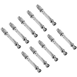 TERF® M6 X 45mm Cam Fixing Dowel Screw M6 (6mm) X 45mm Flat Pack Furniture Fixing Joint Connector Bolt for Wardrobe Drawer Closet Bed Cabinet Cupboard Professional Carpenters Use - Pack of 10