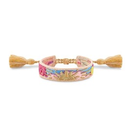THOMAS SABO ACC0046-302-7 Women's Woven Bracelet with Sun, Palm and Cactus Polyester, Fabric, None