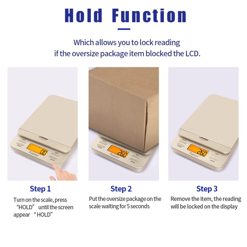 Fuzion Shipping Scale, 86 lb/0.1oz Digital Postal Scale for Packages,