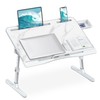 HETTHI Laptop Bed Desk, Adjustable Laptop Lap Desk with Drawer,