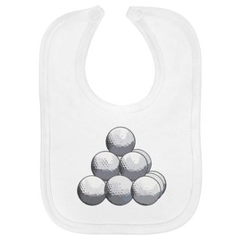 Azeeda 'Golf Ball Pile' Soft Cotton Baby Bib (BI00059503)