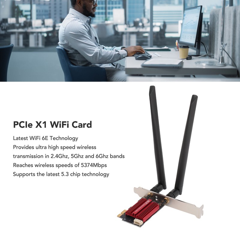RTL8852CE WiFi 6E Card 2.4G 5G 6G Bluetooth 5.3 5374Mbps