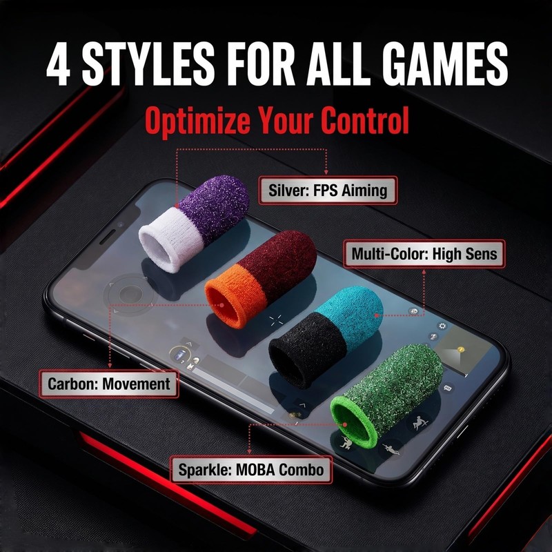 40pc Gaming Finger Sleeves, Esports Grade