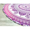 Round Beach Tapestry Purple Mandala Throw/Boho Hippie Beach Blanket Roundie/Indian