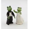 Fine Ceramic Wedding First Dance Frog Couple in Tuxedo &