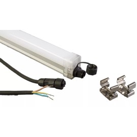 LEDUPDATES WATERPROOF LED TUBE LIGHT 4FT TRIPROOF 30W PARKING LOT  COOLER CANOPY