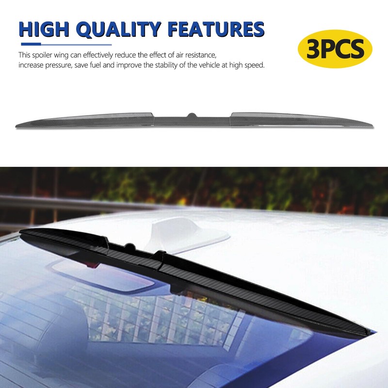 goodfitment - Universal Carbon Fiber Car Rear Trunk Spoiler Wing