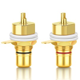 HiFi 8Pcs(4 Pairs) Gold Plated RCA Jack Socket HiFi Terminals pom Insulation High-end RCA Socket Adapter AV Terminal Phono Connector