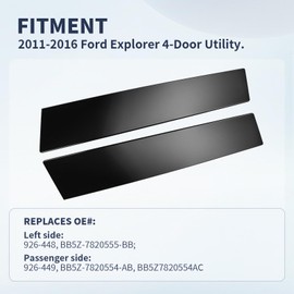 AIKEPT Windshield Trim Molding B Pillar 926-448 926-449 Compatible with 2011-2019 Ford Explorer 4 Door Utility Replaces BB5Z-7820555-BB BB5Z-7820554-AB BB5Z7820554AC, Left & Right Accessories