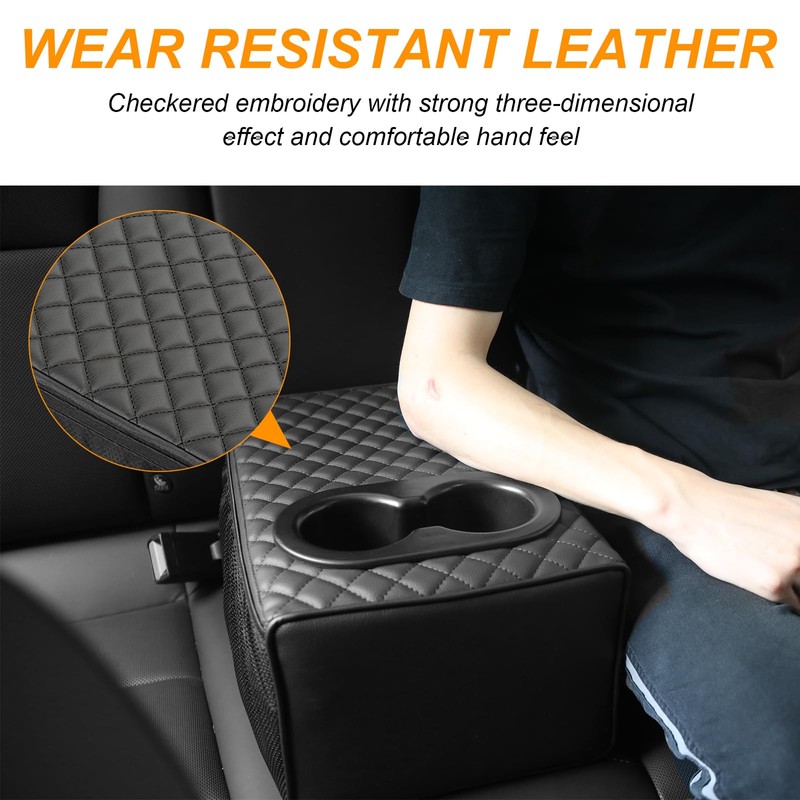 MAIKER Universal Car Rear Seat Armrest 2 Row Console Box