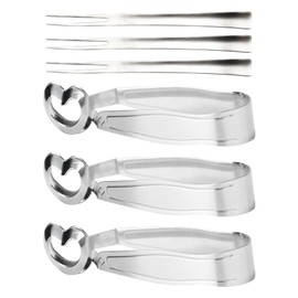 GOODFEER Snail Cutlery Set for Snail Tongs, 3 x Stainless Steel Food Tongs and 3 x Food Forks for the Kitchen