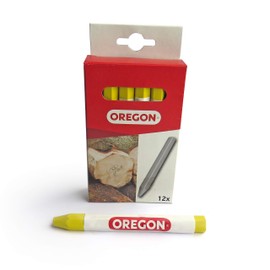Oregon Multi Surface Marking Crayon – Yellow, Professional 6 Sided Chalk Markers, Writes on Wood, Metal, Stone, Concrete, Tiles, Ceramic, Plastic, Glass & More (Pack of 12) (295363)