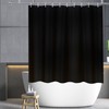 YISURE Shower Curtain 150 x 150 cm, Black Textile Polyester,