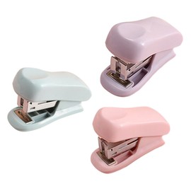 GANAZONO 3Pcs Portable Hand Stapler Function Office Stapler for and Travel Smooth Stapling Compact Design Includes Pink Green and Purple Colors