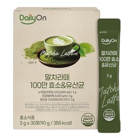 [Daily] Domestic Matcha Latte 1 Million Enzyme & Lactic Acid Bacteria 30 packets / [데일리온] 국내산 말차라떼 100만 효소&유산균 30포
