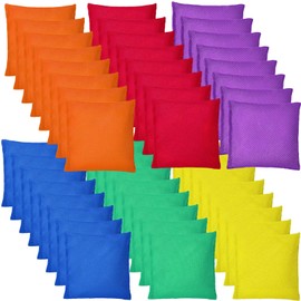 48 Pcs Bean Bags,Nylon Cornhole Bean Bags,Colorful Bean Bags for Tossing,Mini Bean Bags for Kids Outdoor Hand Toss Games Carnival Toy Bean Bag Toss Game(2.5” x 2.5”)