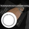 VNIDJGB Mens Silver Bracelets, Fashion Retro Silver Chain Bracelet Men,