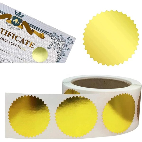 Does not apply , Gold Metallic Stickers with Serrated Edge