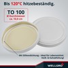 WELLGRO 25x Einmachdeckel TO 100 weiß - Ersatzdeckel für Einmachgläser,