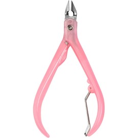 Pink Nail Clipper Cuticle Trimmer, Cuticle Nippers Professional Stainless Steel Cuticle Cutter Clipper Resistant Pedicure Manicure Tools for Fingernails and Toenails Foot Hand and Nail Care