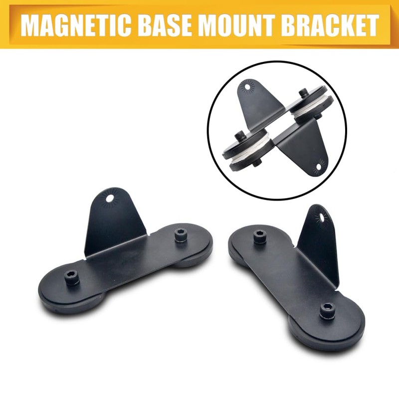 Riloer 2 Pcs Magnetic Base Led Work Light Bar Mounting