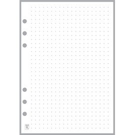 A5 Size Dot Grid Paper Refill (5mm), Sized and Punched 6-Ring A5 Notebooks by Filofax, Mulberry, Kikki K, TMI, and others. Sheet Size 5.83" x 8.27" (148mm x 210mm)