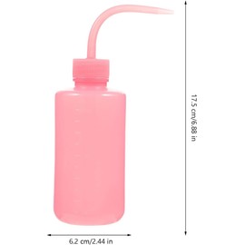 TEHAUX Botella de Limpieza de Pestañas 250ml Rosa Flexible y Resistente a Impactos Boquilla Curva para Limpieza Precisa, Paquete de 8 Piezas Adecuado para Uso Profesional