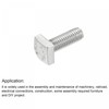 sourcing map Square Head Bolt, 2pcs M8x20mm Fully Thread 304