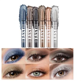 6 Barras De Sombra De Ojos Hipoalergénicas En Crema Impermea